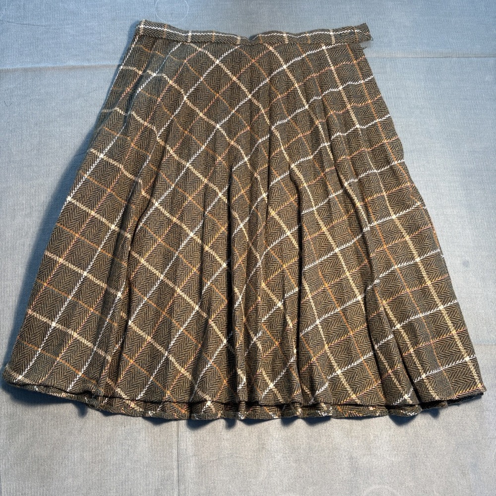 Peerless of Boston Skirt Mini Short Pleated Green